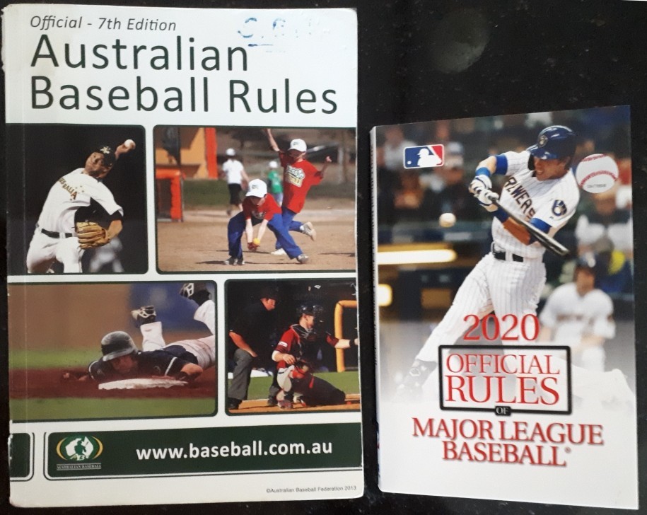 Compare Official Baseball Rules book 7th Edition and 2020 version